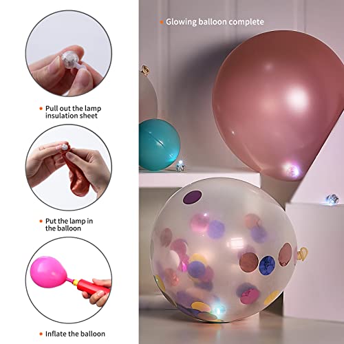 Aogist 100Pcs White Balloon Lights,Long Standby Time Waterproof Mini Light,Battery Powered,Round Led Ball Lamp For Latex Balloon Paper Lantern Party Wedding Festival Christmas Halloween Decorative #TOP3