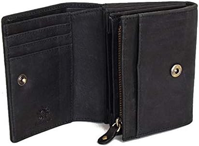 Hallelujah 牛革 二つ折り財布 Folio カード9枚収納 大容量 本革 レザー 革 かわいい シンプル メンズ レディース 本皮