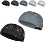 2 Pack Men’s Breathable Brimless Docker Hat – Lightweight Mesh Skull Cap for Summer Outdoor Wear