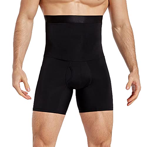 Ropa interior moldeadora masculina con calzoncillos tipo bóxer de cintura alta elástica