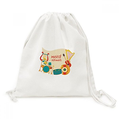 Sac à dos cordon instruments de musique imprimé pour sorties et plage
