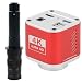 4K 8MP HDMI USB Industrial Microscope Measuring Camera U Disk Storage Video Recorder & 300X C-Mount Lens