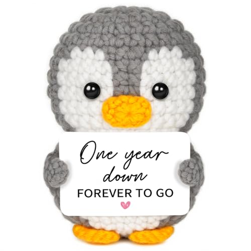 HeyPieces 1 Year Anniversary Penguin Gifts for Boyfriend Girlfriend Him Her