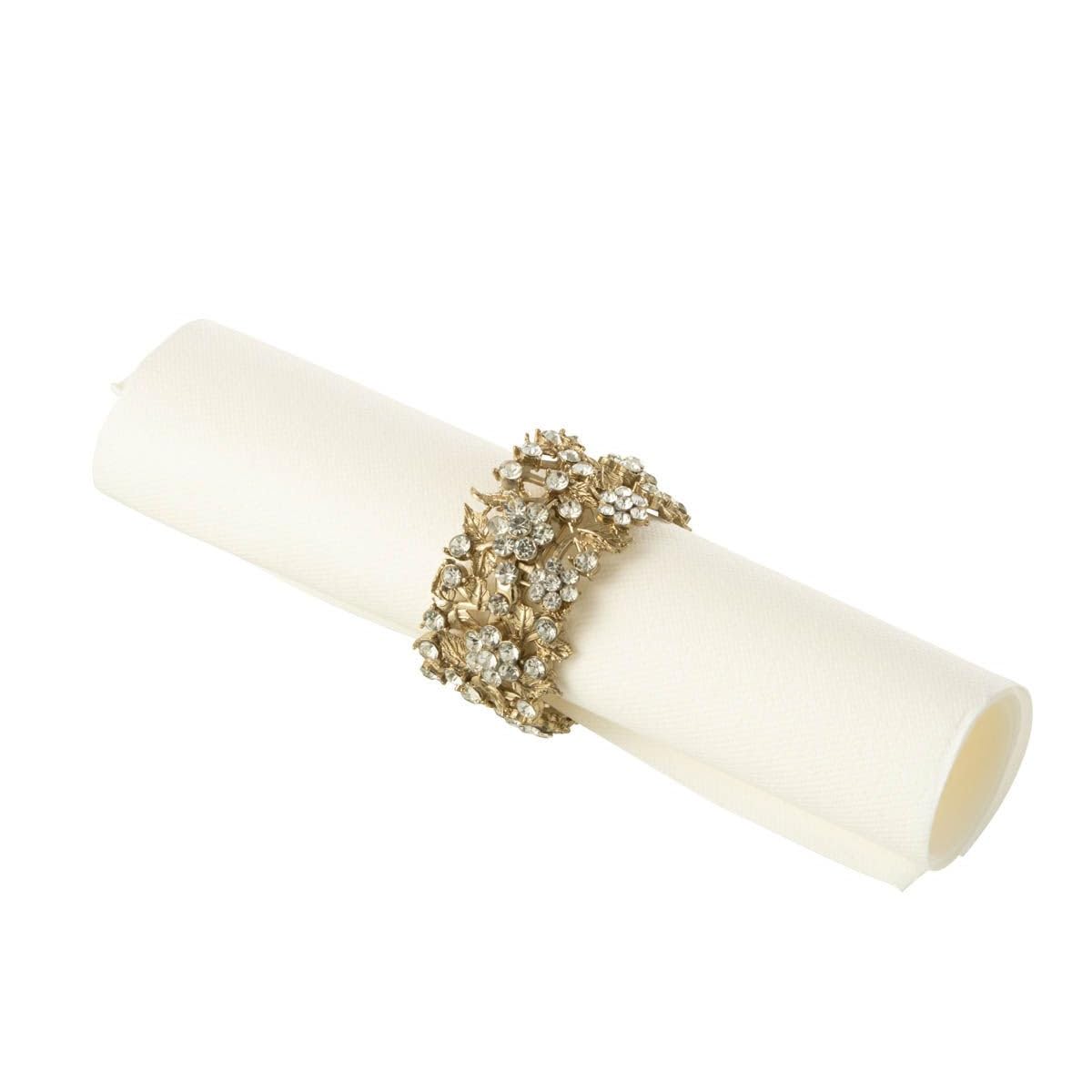 Paris Prix Lot de 6 Ronds de Serviette Vallee 5cm Or