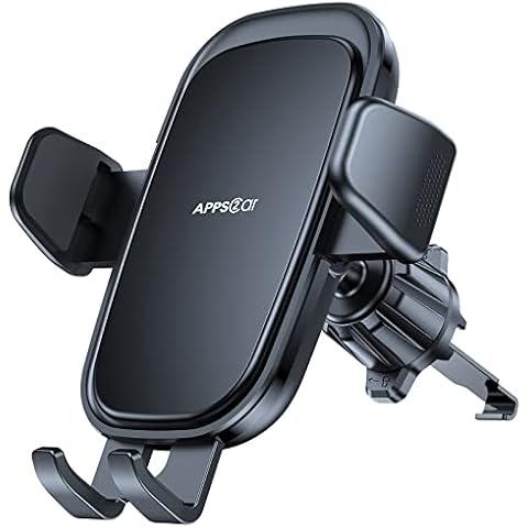 APPS2Car Car Phone Holder Air Vent, Hands Free Phone Holder with One Button Release, 360° Adjustable Phone Mount, Compatible with iPhone, Samsung etc Cover