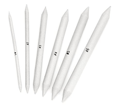 Sabahz Trading Art Paper Stump (White) - Set of 6 Pieces Offer 1 + 1 free 2