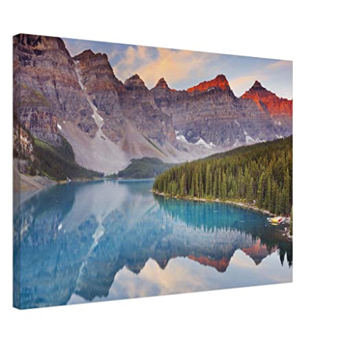 Toile encadrée paysage de montagnes 50 x 70 cm aux finitions premium