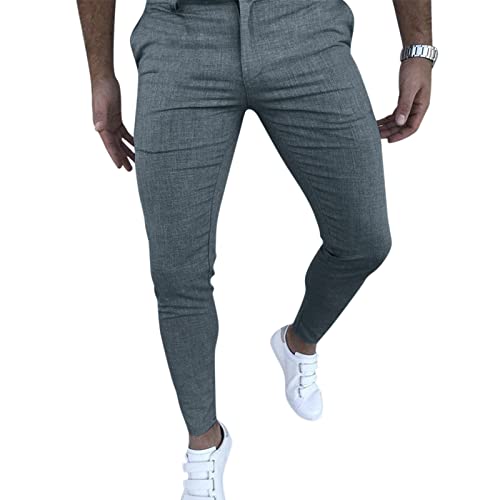 Hommes Slim Fit Couleur Unie Pantalon Pantalon Fermeture éclair décontracté Mode Pantalon Long décontracté Sport Pantalon Mode Pantalon Gadget Homme Cher - Image 4