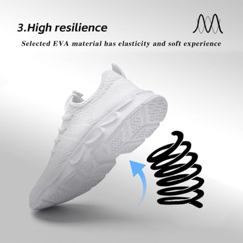 Image of DLWKIPV Mens Running Shoes Sneakers Tennis Non Slip Walking Gym Workout Athletic Slip On Casual Lightweight Breathable Mesh Fashion