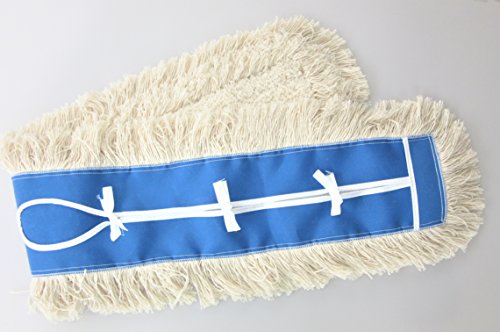 Image of 48 inch Industrial Strength Washable Cotton Dust Mop Refill Replacement Head for Home & Commercial Use for 48 Inch Frame Cleans Hardwood Laminate Concrete or Other Floor Systems