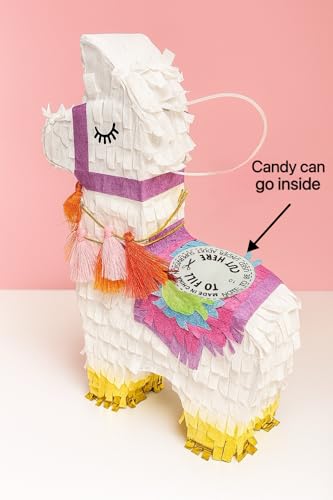 GIFTEXPRESS 6-Pack 8"x6" Mini Llama Pinatas- Small Birthday Party Favors, Cinco de Mayo, Fiesta, Gender Reveal, Taco Tuesday, Table Centerpieces, Classroom Decor, Mexican Fiesta Party Decoration - Thumbnail 6