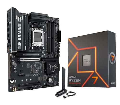 MICRO CENTER AMD Ryzen 7 7700X CPU Processor Bundle with ASUS TUF Gaming B650E-E WiFi AM5 ATX...