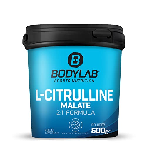 Bodylab24 L-Citrulline Malate 500g, 5g L-Citrullin Malat je Tagesdosis, Citrullin-Malat-Formel im Verhältnis 2:1, perfekt für hochintensive Workouts, geschmacksneutrales Pulver