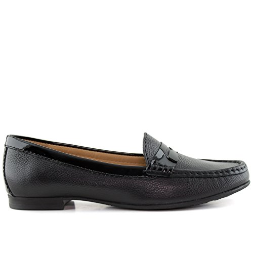 Image of Womens Casual Genuine Leather Comfortable Lightweight Driving Moaccasins Classic Fashion Penny Slip On Ladies Driving Loafer Flat Shoes