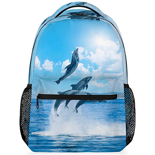 Mochilas para ordenador portátil de gran capacidad Ocean Dolphin con correa ajustable