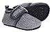 SLEVEL Comfort Toddler Slippers Lightweight Little Kids Indoor Non Slip Grip Winter Fuzzy Warm House Floor Home Shoes for Boys Girls (S191006Grey37)