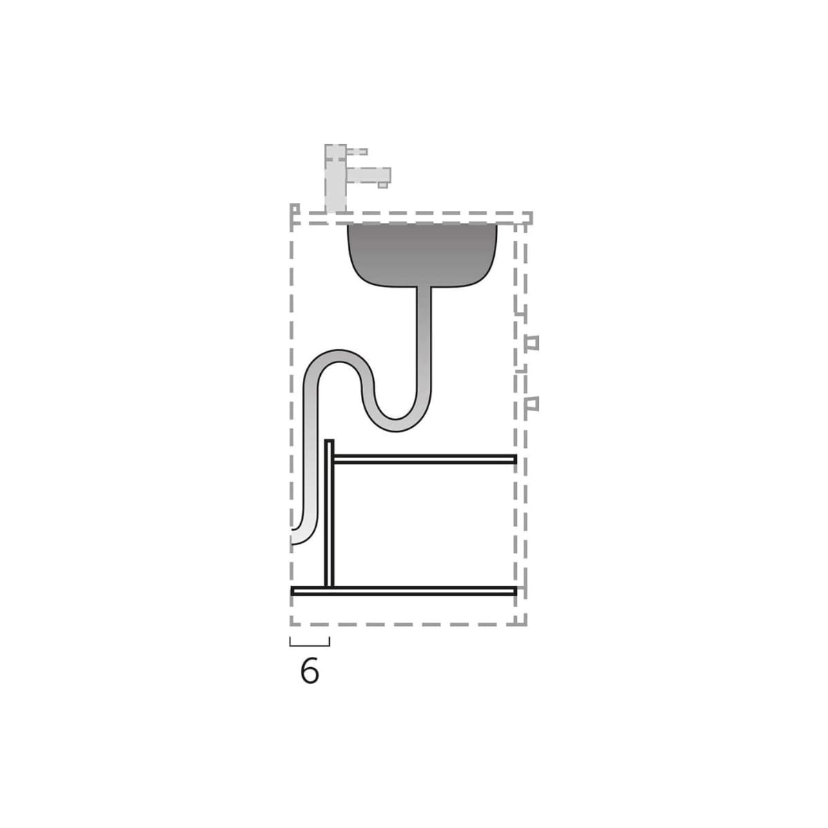 Mueble de Baño Suspendido con Lavabo Cerámico Oslo | Mueble Baño Volado de 2 Cajones con Puerta Lateral con Cierre Amortiguado y Organizador | Mist Mate | 80cm