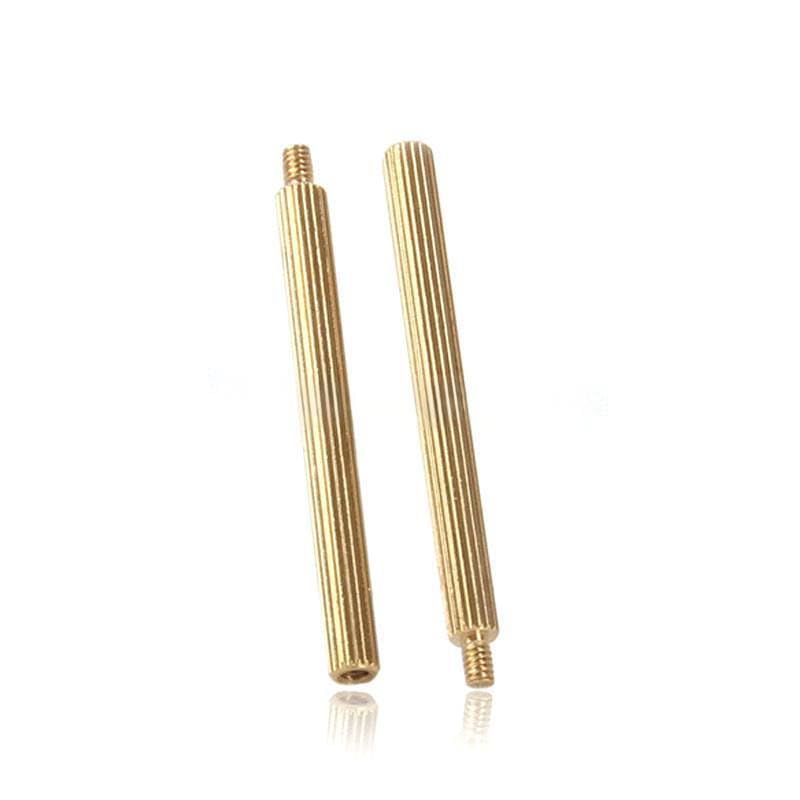 Generic 100pcs M2 M2x5 mm +3 Brass Pillar Single head circular cylinders Copper screws