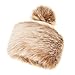 Produktbild Futrzane Tataren Fellmütze Strickmütze Mütze Bommel Wintermütze Pelzmütze Pelz (Braun mit Weiß)