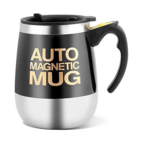 Selbstrührende Tasse, Elektrische Selbstmischende Tasse Aus Rostfreiem Stahl Magnetische Rührende Kaffeetasse Und Sich Drehende Home-Office-Reisemischer-Tasse Geschenkidee Cover