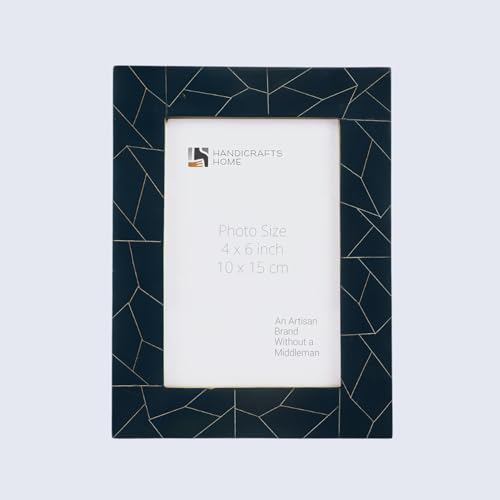 Handicrafts Home Handmade Resin Inlay Modern Coastal Blue Picture Frame,6x4