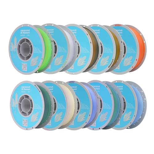 Image of Matte Rainbow PLA 3D Printer Filament, 10 Rolls,1KG Spool(2.2lbs) 1.75mm 3D Printing Multicolor Gradient Filament Bundle for Most FDM 3D Printers,10 Different Matte Rainbow Colors