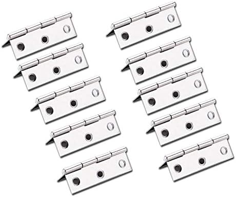 10 Pcs Stainless Steel Home Furniture Hardware Door Hinge Long 55MM x 33MM