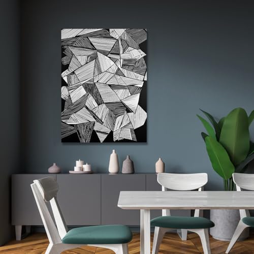 Mosaïque géométrique affiche unique déco moderne salon chambre 30x45cm - 3
