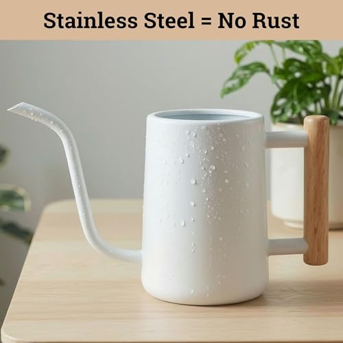 image for HB Design Co. 35 oz Metal Small Indoor Watering Can with Long Spout & 