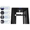 Sysracks 12U Soundproof 35-Depth Server Rack Cabinet Acoustic Quiet Network/IT Server Enclosure, 19 Rack Compatible, Lockable, Cooling Fans & Dust Protection
