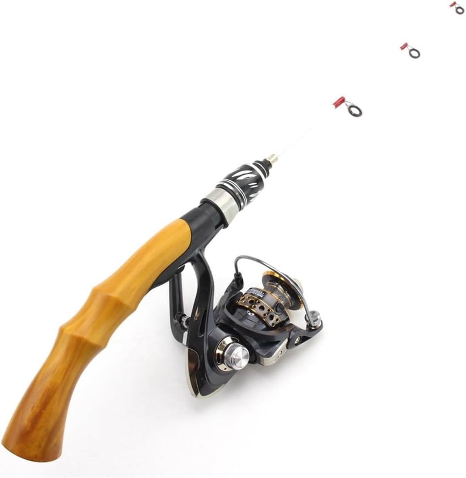 Bend Ice Fishing Rod Straight Handle Winter Fishing Rod Raft Pole Short Fishing Rod
