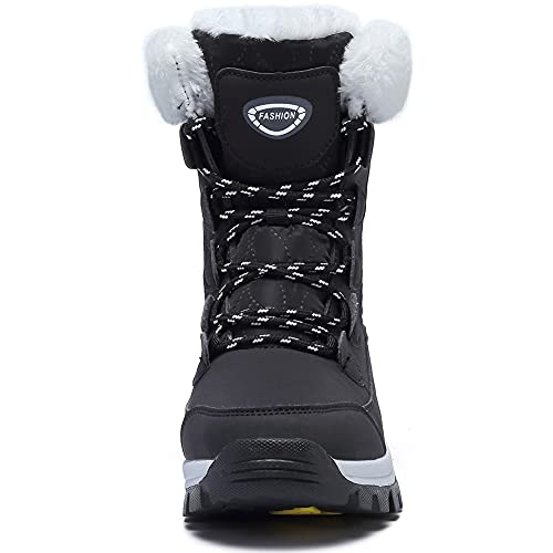 Ziitop Womens Snow Boots Warm Fur Lined Winter Boots Anti Slip Ankle Boots Mid Calf Snowboots Waterproof And Cold-Resistant Outdoor Walking Shoes For Women Ladies Girls thumb #5