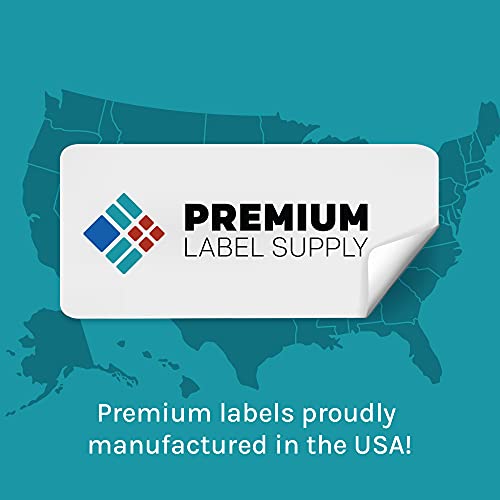 Image of Premium Label Supply White Sticker Full Sheet Shipping Labels - 8.5 inch x 11 inch - Laser /Inkjet Compatible - (1 per Sheet), 25 Sheets - Letter Size