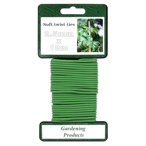 Bamworld 10m Soft Plant Ties, Green TPR Garden Ties for Supp