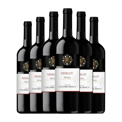 Colomba Bianca Merlot Sicilia 75 cl – Caja de 6 Botellas de Vino Tinto Colomba Bianca Merlot Sicilia 75 cl – Caja de 6 Botellas de Vino Tinto