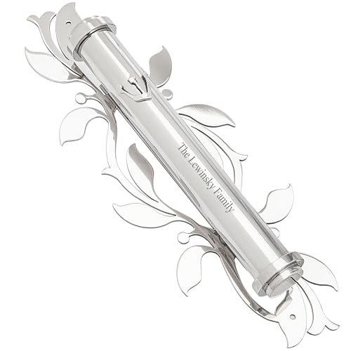 THINGS REMEMBERED Engraved Silver Vine Mezuzah (Free Customization)