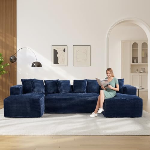 131" Oversized U Shaped Cloud Sectional Couches for Living Room,