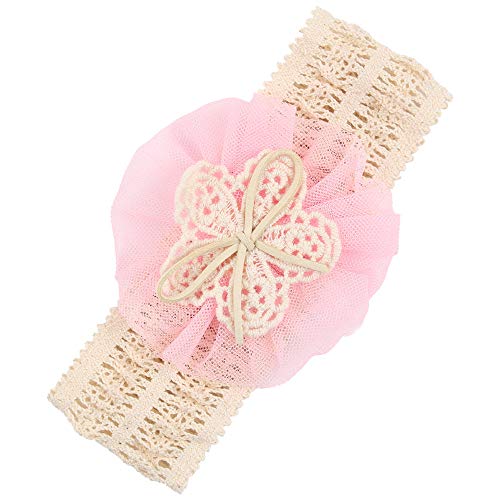1PC Pink Flower Bow Headband - Charming Hair Accessories for Baby Photography and Everyday Wear