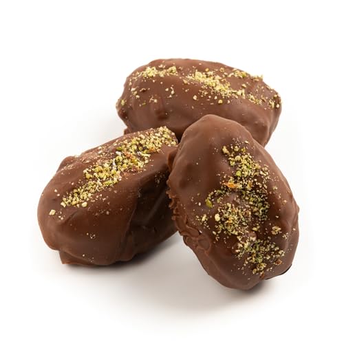 Image of NATUF Dates Chocolate Gift Box - White & Dark Chocolate Coated Dates | Luxurious Middle Eastern Treat | Premium Chocolate Dates Sweet Gift Box for Gifting & Snacking | 100% Plant-Based Healthy Snack | 12 Pcs (180g)