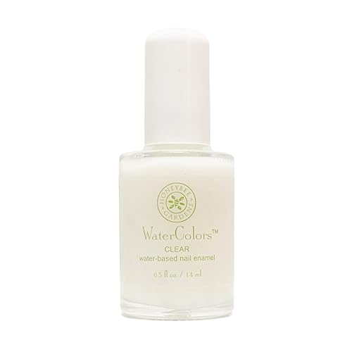Honeybee Gardens Esmalte de uñas a base de agua, transparente, ecológico, sin olor y vibrante, 0.5 onzas líquidas