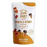 Just The Fun Part, Bite-Size Crispy Mini Waffle Cones with Premium Belgian Chocolate, Great for Snacks, Dessert, Grab & Go - Kosher (Milk Chocolate & Caramel)