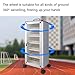 Cell Phone Storage Box 48/60/72 Slots Aluminum Alloy Phone Locker Box Mobile Phone Storage Cabinet with Wheels for School and Office Ideal(60)
