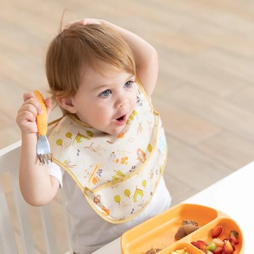 image for Bumkins Bibs for Girl or Boy, SuperBib Baby and Toddler 6-24 Months, E
