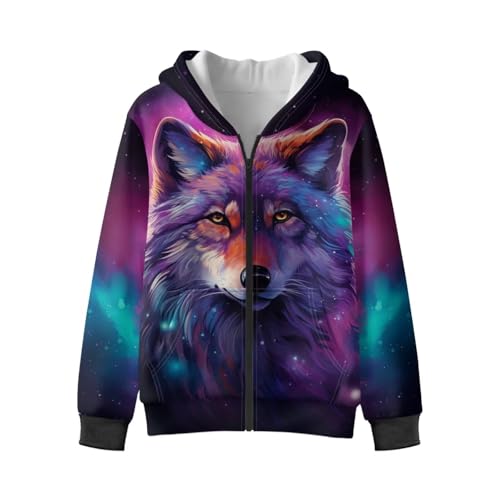 Kids Full Zip Up Hoodies for Girls Boys Hooded Sweatshirt Size 6-164