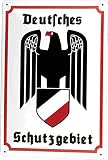 Tin Sign Blechschild 20x30 Deutsches Schutzgebiet Nostalgie Design Reichs Grenze zur Deko von Wohnung Garten Garage Werkstatt Hobby Raum UVM