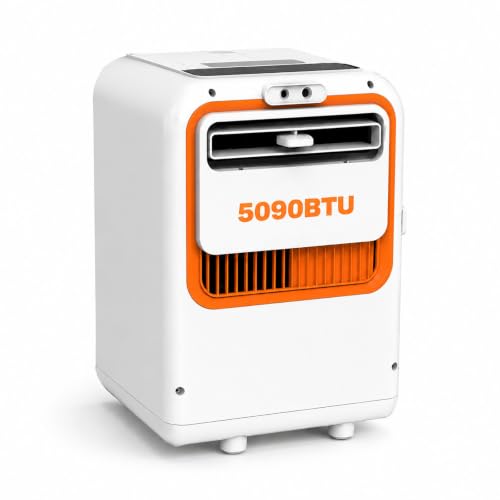 Lakenbroade Aire Acondicionado portátil con compresor de 5090 BTU, sin Manguera, Modo Nocturno silencioso (30 dB), función 3 en 1 (refrigeración y deshumidificación) y eficiencia energética.