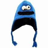 ニットウィッツ knitwits セサミストリート SESAME STREET クッキーモンスターニット帽 ブルー 青 パイロットハット キッズ ジュニア 秋冬 KW5F718299