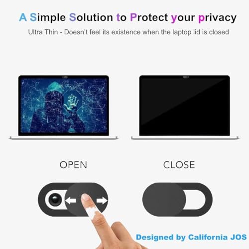 image for California JOS [8 Pack] Webcam Cover, 0.03 inch Ultra Thin Laptop Came
