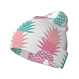 YQxwJL Sommer-Ananas-Strickmütze, Strickmütze, warm, dehnbar, für Herren...