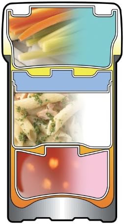 Zojirushi Lunch Bag with Insulated Vacuum Flask, Cutlery and 3 Separate Storage Containers for Hot and Cold Food, Grey, Set of 6 Pieces